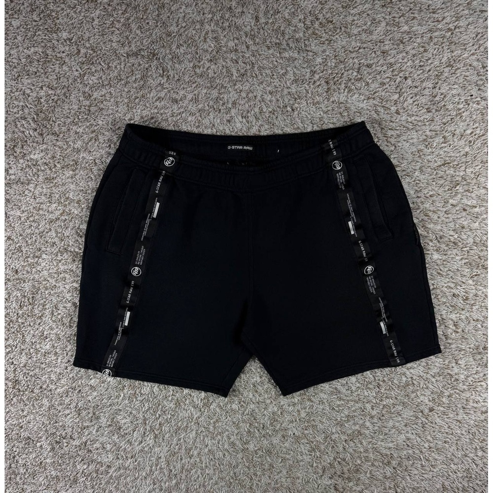 G-Star Raw Tape Sweat Shorts Black Men's Size 2XL